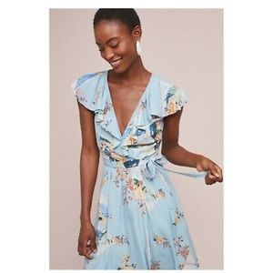 Maeve by Anthropologie Ruffle Wrap Rosalia Dress